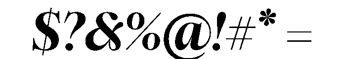 Romie BlackItalic Font OTHER CHARS