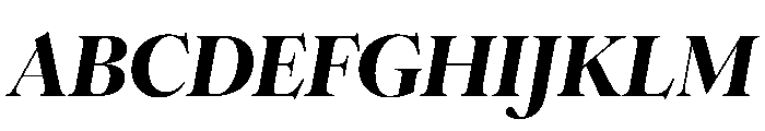 Romie BlackItalic Font UPPERCASE