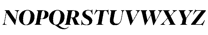 Romie BlackItalic Font UPPERCASE