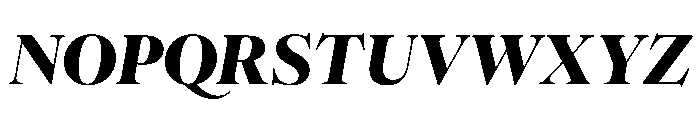 Romie HeavyItalic Font UPPERCASE