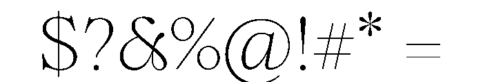 Romie Light Font OTHER CHARS