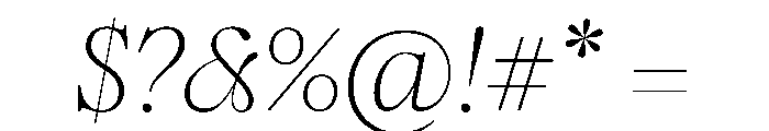 Romie LightItalic Font OTHER CHARS