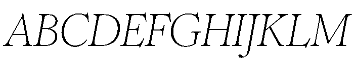 Romie LightItalic Font UPPERCASE