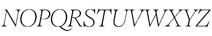 Romie LightItalic Font UPPERCASE