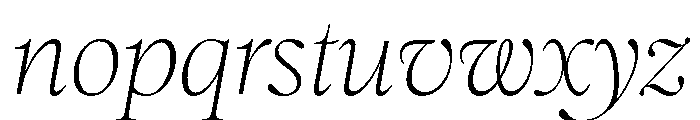 Romie LightItalic Font LOWERCASE