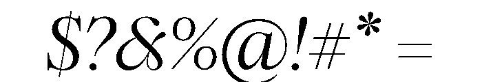 Romie MediumItalic Font OTHER CHARS