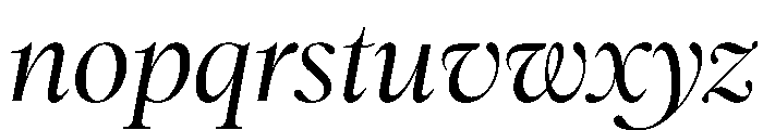 Romie MediumItalic Font LOWERCASE