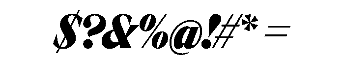 Rondeau BlackItalic Font OTHER CHARS