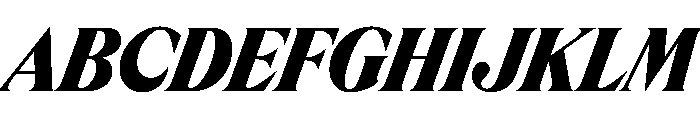 Rondeau BlackItalic Font UPPERCASE