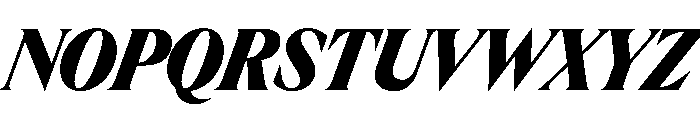 Rondeau BlackItalic Font UPPERCASE