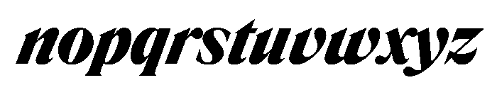 Rondeau BlackItalic Font LOWERCASE
