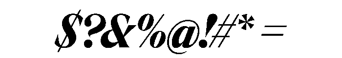 Rondeau ExtraboldItalic Font OTHER CHARS