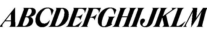 Rondeau ExtraboldItalic Font UPPERCASE