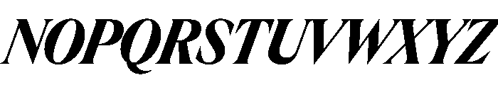 Rondeau ExtraboldItalic Font UPPERCASE