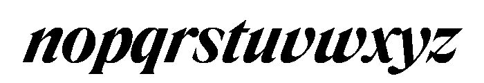 Rondeau ExtraboldItalic Font LOWERCASE