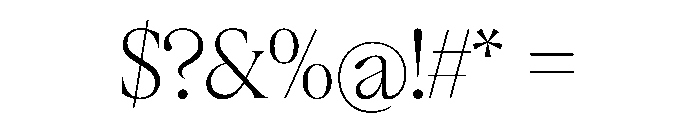 Rondeau Extralight Font OTHER CHARS