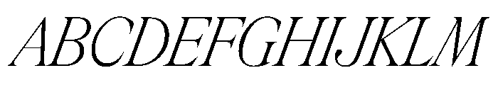 Rondeau ExtralightItalic Font UPPERCASE