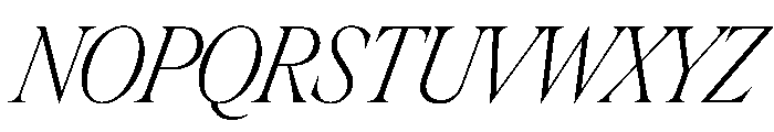 Rondeau ExtralightItalic Font UPPERCASE