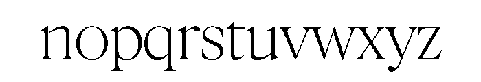 Rondeau Extralight Font LOWERCASE
