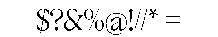 Rondeau Light Font OTHER CHARS
