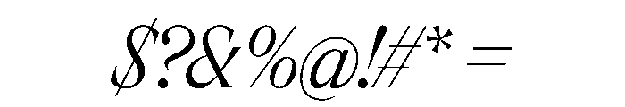 Rondeau LightItalic Font OTHER CHARS