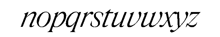Rondeau LightItalic Font LOWERCASE