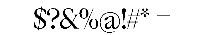 Rondeau Regular Font OTHER CHARS