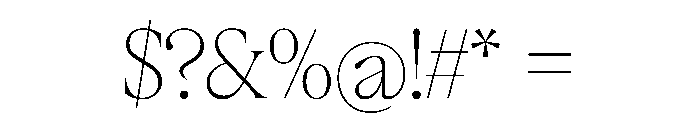 Rondeau Thin Font OTHER CHARS