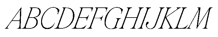 Rondeau ThinItalic Font UPPERCASE