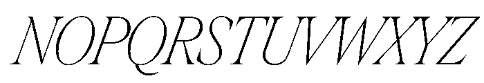 Rondeau ThinItalic Font UPPERCASE