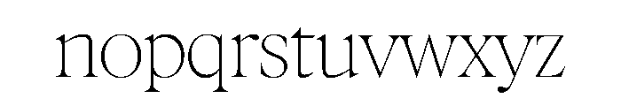 Rondeau Thin Font LOWERCASE