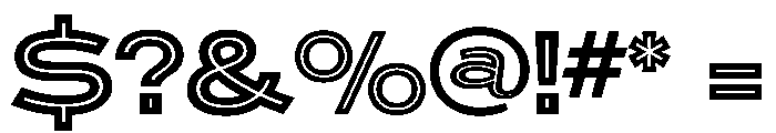 RonsardCrystal Regular Font OTHER CHARS