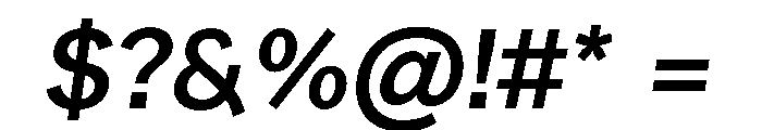 Ronzino MediumOblique Font OTHER CHARS