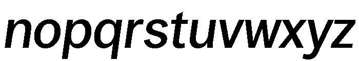 Ronzino MediumOblique Font LOWERCASE