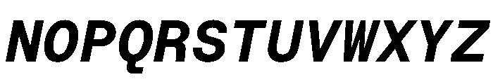 Roobert TRIAL MonoBoldItalic Instance Font UPPERCASE