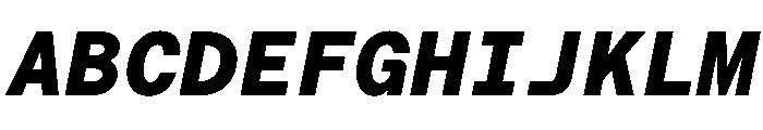 Roobert TRIAL MonoHeavyItalic Instance Font UPPERCASE