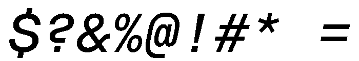 Roobert TRIAL MonoMediumItalic Instance Font OTHER CHARS