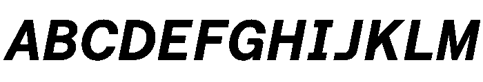 Roobert TRIAL SemiMonoBoldItalic Instance Font UPPERCASE