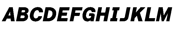 Roobert TRIAL SemiMonoHeavyItalic Instance Font UPPERCASE