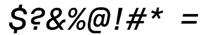 Roobert TRIAL SemiMonoMediumItalic Instance Font OTHER CHARS