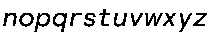 Roobert TRIAL SemiMonoMediumItalic Instance Font LOWERCASE