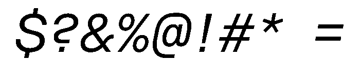 Roobert TRIAL SemiMonoRegularItalic Instance Font OTHER CHARS