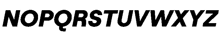 RoobertHebrew TRIAL HeavyItalic Instance Font UPPERCASE