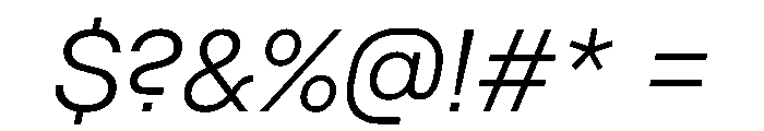 RoobertHebrew TRIAL LightItalic Instance Font OTHER CHARS