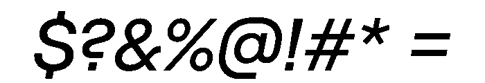 RoobertHebrew TRIAL MediumItalic Instance Font OTHER CHARS