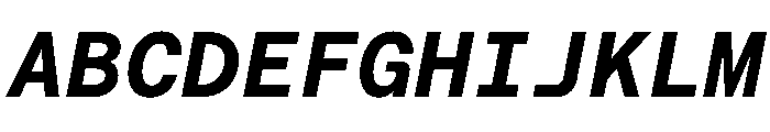 RoobertHebrew TRIAL MonoBoldItalic Instance Font UPPERCASE