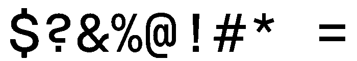 RoobertHebrew TRIAL MonoMedium Instance Font OTHER CHARS