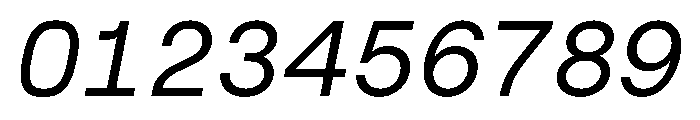 RoobertHebrew TRIAL MonoRegularItalic Instance Font OTHER CHARS