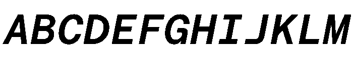 RoobertHebrew TRIAL MonoSemiBoldItalic Instance Font UPPERCASE