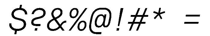RoobertHebrew TRIAL SemiMonoLightItalic Instance Font OTHER CHARS